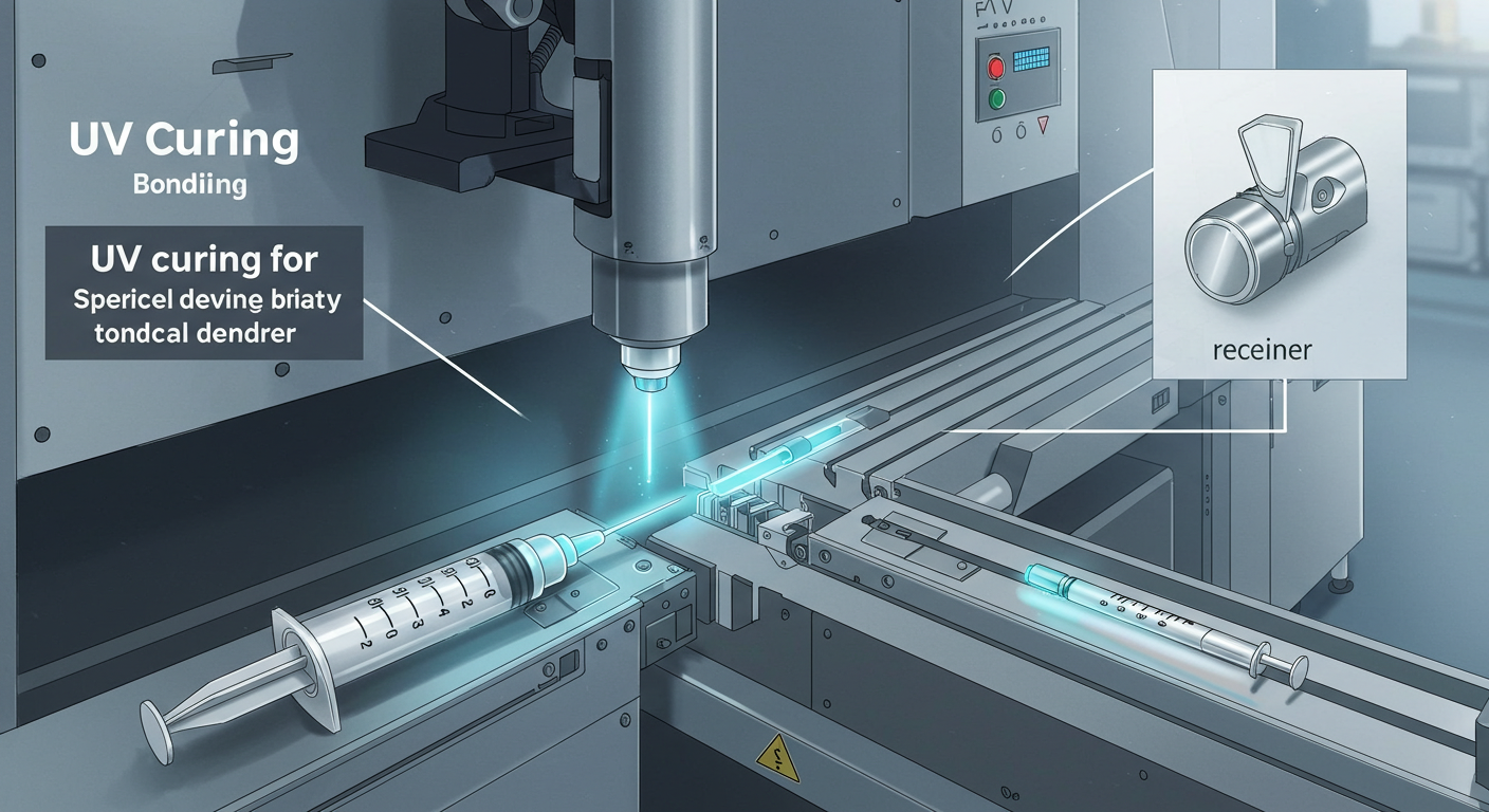 UV curing for medical device bonding