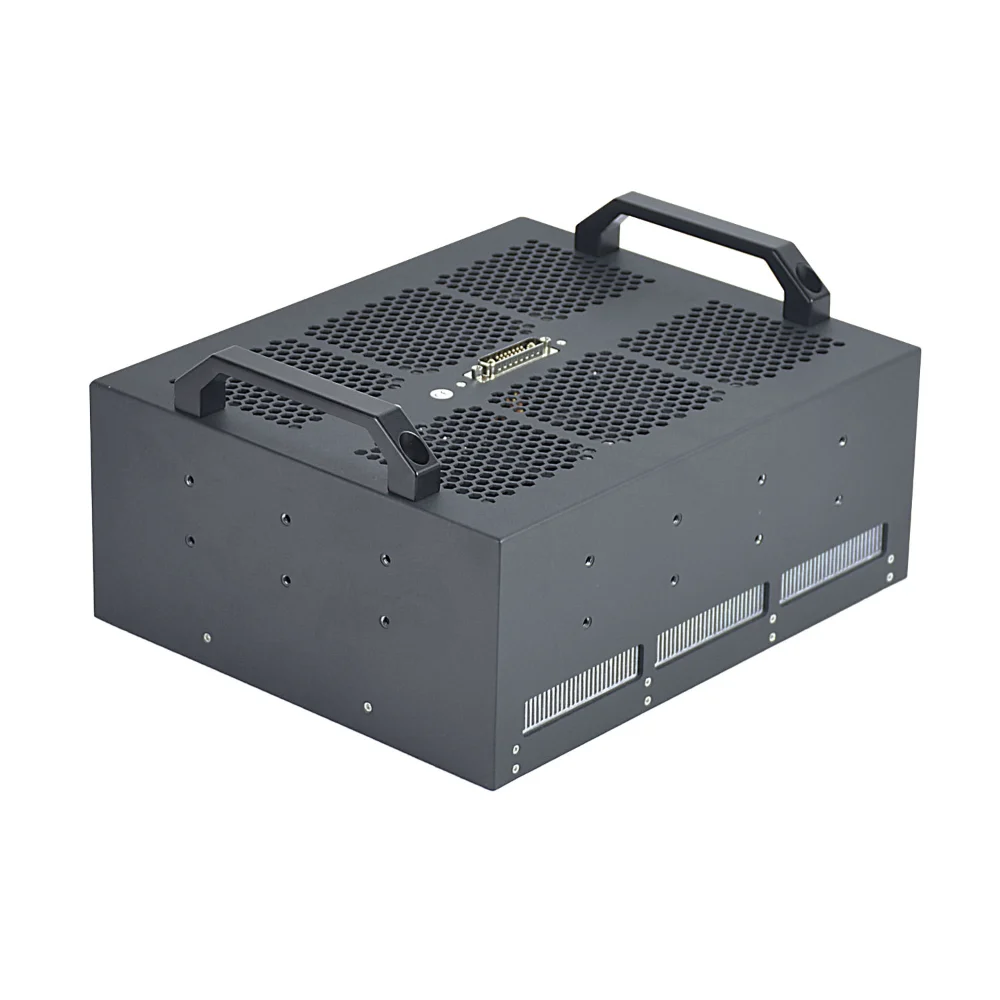 UV LED area curing system with ventilation and carrying handles